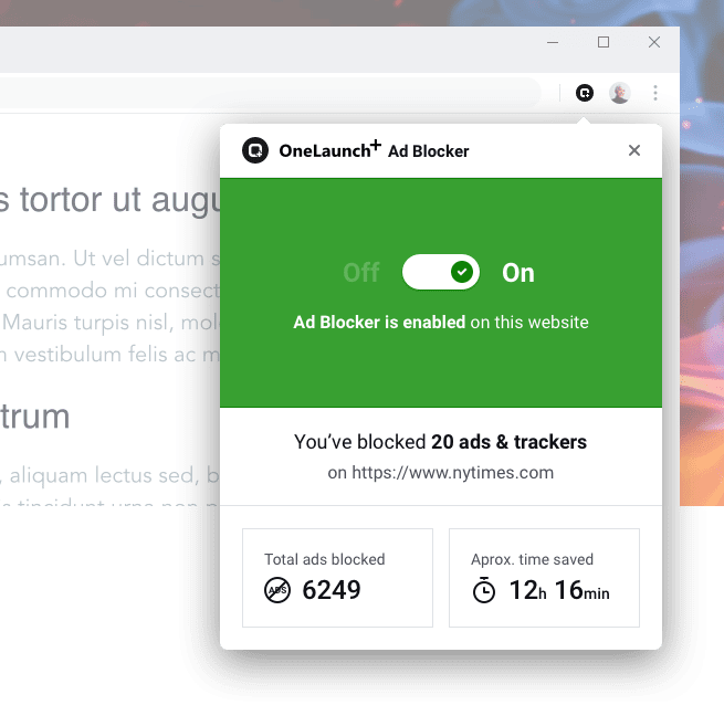 OneLaunch+ Ad Blocker